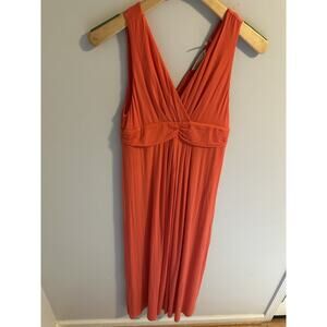 Flowy Soft Surroundings Coral Halter Maxi Dress Petite Small Empire Waist Boho